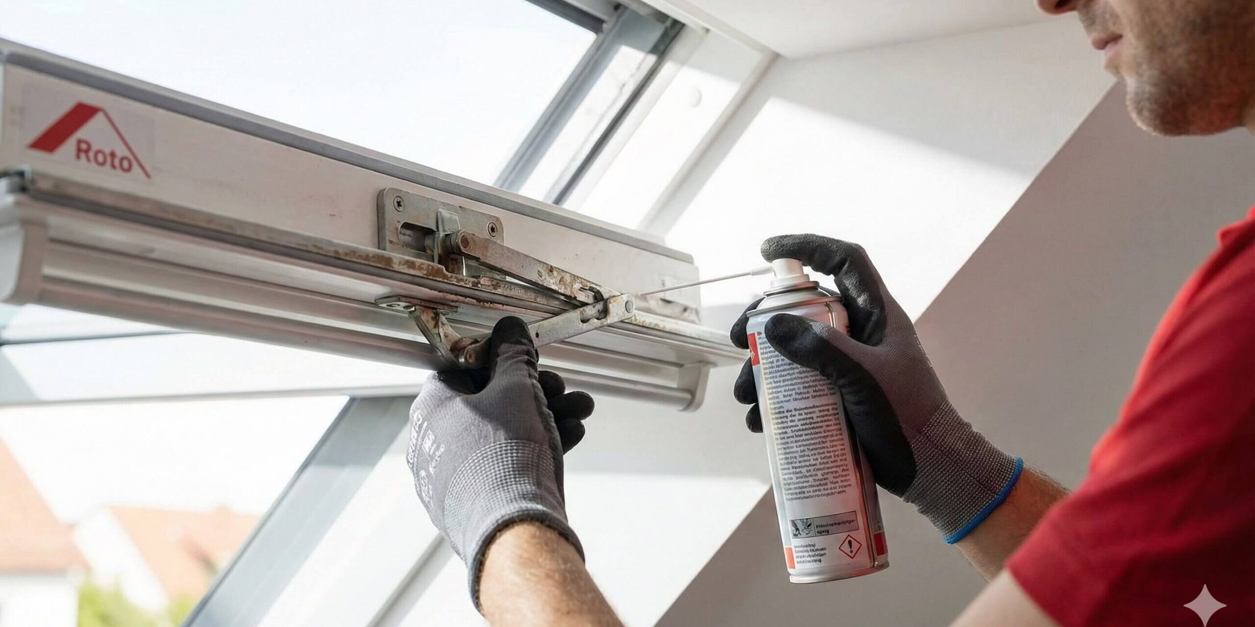 Wartung am Roto Beschlag